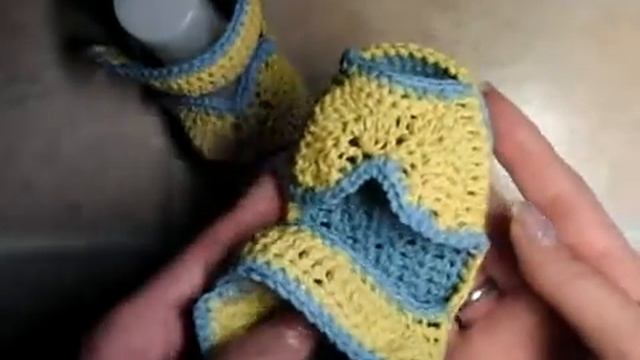 0 Как связать пинетки сандали, образец, материалы смотреть онлайн