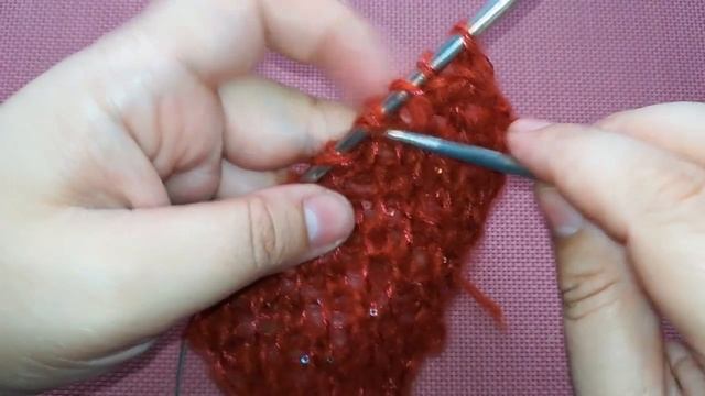 МК. Палантин спицами красивым узором смотреть онлайн