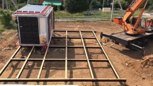 Таймлапс строительства модульного дома от компании "Быстродом" (Москва)