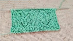 Ажурный узор спицами для начинающих.