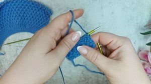 🔥Шикарный и очень ПРОСТОЙ узор спицами🔥  По кругу и поворотными рядами!