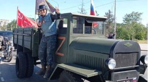 Автопробег военной ретротехники, посвященный Дню военного автомобилиста