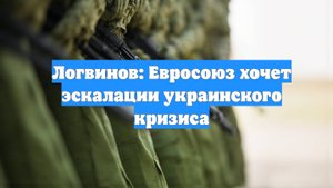 Логвинов: Евросоюз хочет эскалации украинского кризиса