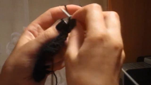 Узор "Клетка из вытянутых петель"