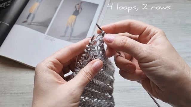 Рельефная сеточка-колосок спицами🧶❤️телеграм канал в ленте группы🧶knitting pattern. смотреть онлайн