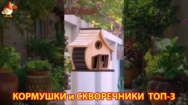 Кормушки и скворечники своими руками для птиц ТОП-3 (16) 🪚🪛🔨 Идеи для дачи и сада пошагово ❣️
