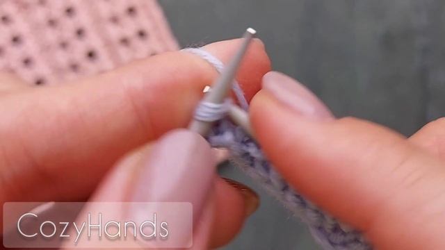 Вертикальные ажурные линии спицами / Простой и лёгкий узор