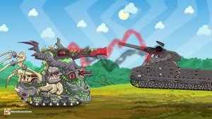 HomeAnimations – Мультики про танки  БОЙ ОДИН ПРОТИВ ДВУХ ： Левиафан, Морок, Ратте - Мультики про та