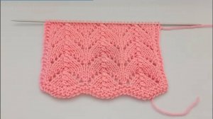 Ажурный узор спицами поворотными и круговыми рядами. Схема.