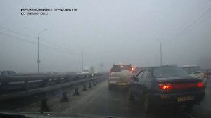 Сильный туман в Томске. Аварии на дороге.