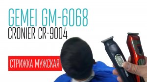 мужская стрижка GEMEI GM-6068 и CRONIER CR-9004