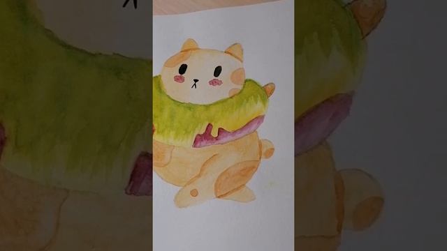 В скетчбуке рисую акварельными красками! смотреть онлайн