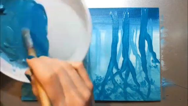 Как нарисовать волшебный ЛЕС Акрилом смотреть онлайн