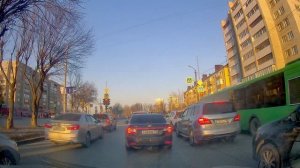 Едем по Тюмени: маршрут до музыкальной школы на автомобиле | Видео с регистратора