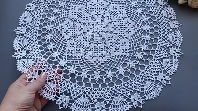 Салфетка вязаная крючком по бесплатной схеме. #салфетка #вязанаясалфетка #вязанаясалфетка