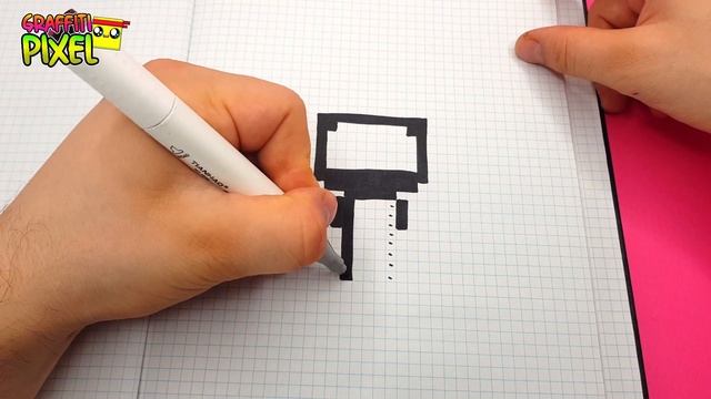 Рисунки по клеточкам Скибиди Туалет Телевизор мен ! Pixel art Skibidi toilet tvmen смотреть онлайн