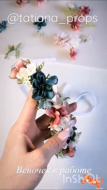 Венок повязочка для девочки на годовасие. Создаю на заказ реквизит для фотосессии Newborn Props смотреть онлайн