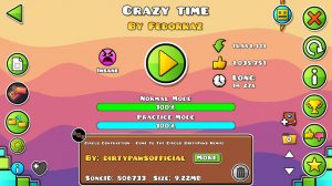 Geometry Dash. Crazy Time by Fedorkaz - 100%