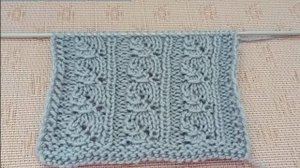 Узор спицами "Ажурные жгуты" поворотными и круговыми рядами.