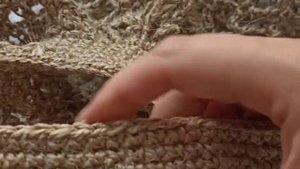 Вязание топовой авоськи крючком. Ручки шириной 4 ряда.