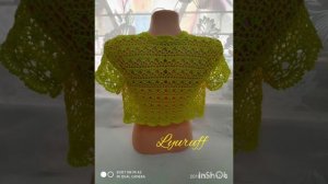 Жёлтый. Болеро крючком.