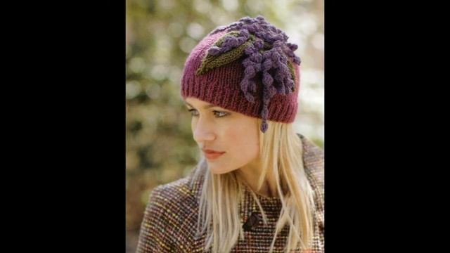 Зимние шапки спицами смотреть онлайн