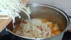 Солянка со сливочным вкусом без мяса, постное овощное