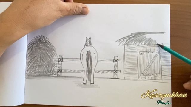 Как нарисовать лошадь легко / жылқыны оп онай салу тасілі смотреть онлайн
