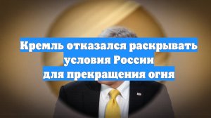 Кремль отказался раскрывать условия России для прекращения огня