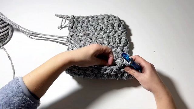 Сумка крючком за 45 минут 🔥 отлично для 1го раза #вязаннаясумка #сумкаизтрикотажнойпряжи