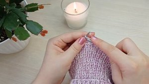 Узор спицами - Резинка с вытянутыми петлями