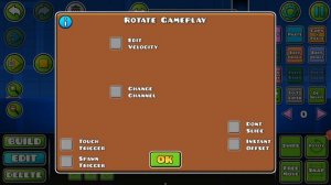 Как пользоваться Rotate Gameplay триггером в Geometry Dash 2.2
