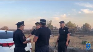 В Астраханской области полицейские обеспечивают охрану общественного порядка на месте пожара