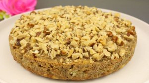 Овсяно - банановый пирог. Без муки! Без сахара! Без масла!