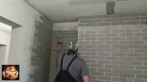 Стена под декоративный кирпич своими руками.