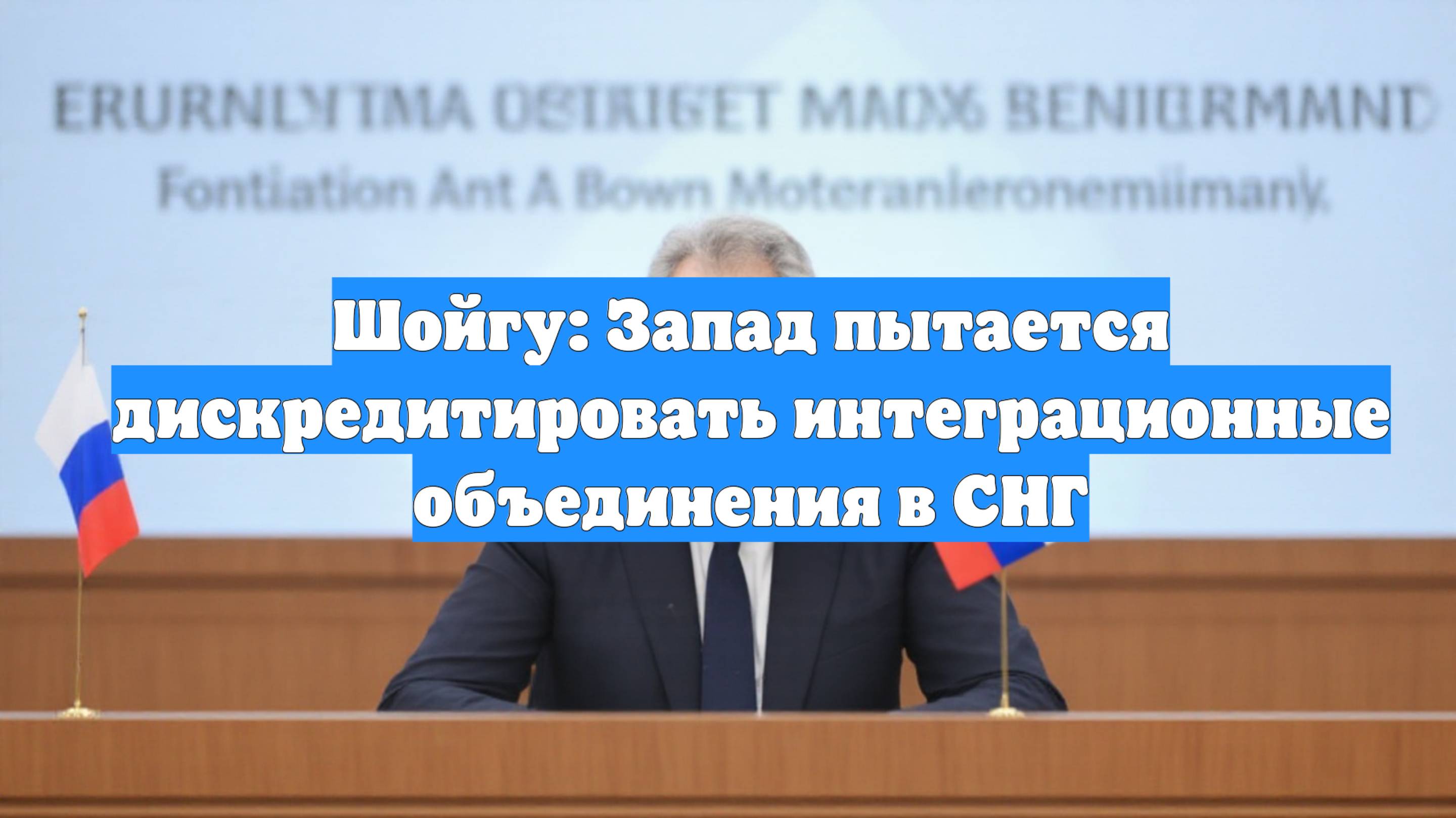 Шойгу: Запад пытается дискредитировать интеграционные объединения в СНГ