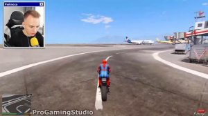 Паркур Фейлы на Мотоцикле с ЧЕЛОВЕКОМ ПАУКОМ в ГТА 5 Мо