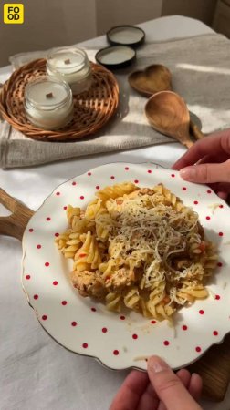 Паста с курицей и песто — простое и сытное блюдо с итальянскими нотками 🍝 #foodru #рецепты #паста