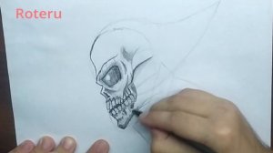 How to draw Ghostrider Sketch  Как нарисовать призрачного Гонщика