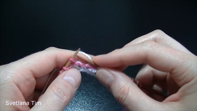 Трехцветный узор. Ленивый жаккард. Видеоуроки по вязанию спицами # 580 смотреть онлайн