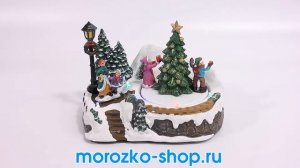 Светящаяся электромеханическая миниатюра ЁЛКА, с динамикой и LED-огнями, 12x17x14 см, 481480-елка