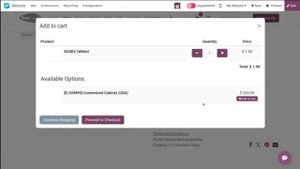 Настройка товаров в приложении Odoo 17 для веб-сайтов