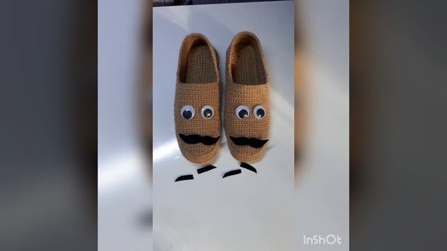 тапочки для мужчин крючком смотреть онлайн