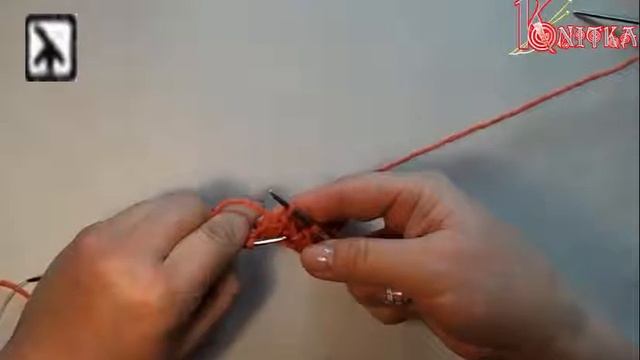 УРОК №7: ТРИ петли вместе лицевой с наклоном влево смотреть онлайн