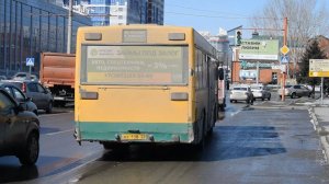 Автобус Mercedes-Benz O405N (АТ 198 22) Покатушки по Барнаулу / Ride on the Mercedes-Benz O405N bus