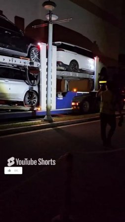 Ночная отгрузка партии товара автотранспортных средств в порт Республики Корея #отгрузка