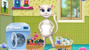 Pregnant Angela wash clothes , Беременная Анжела Стирает Одежду