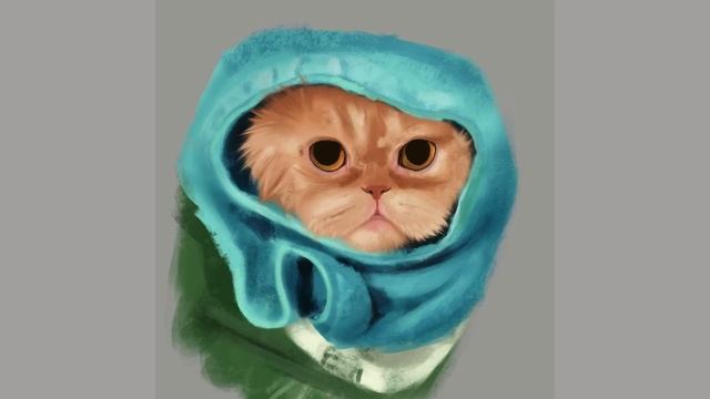 Рисуем портрет кота / Speedpaint / Proreate