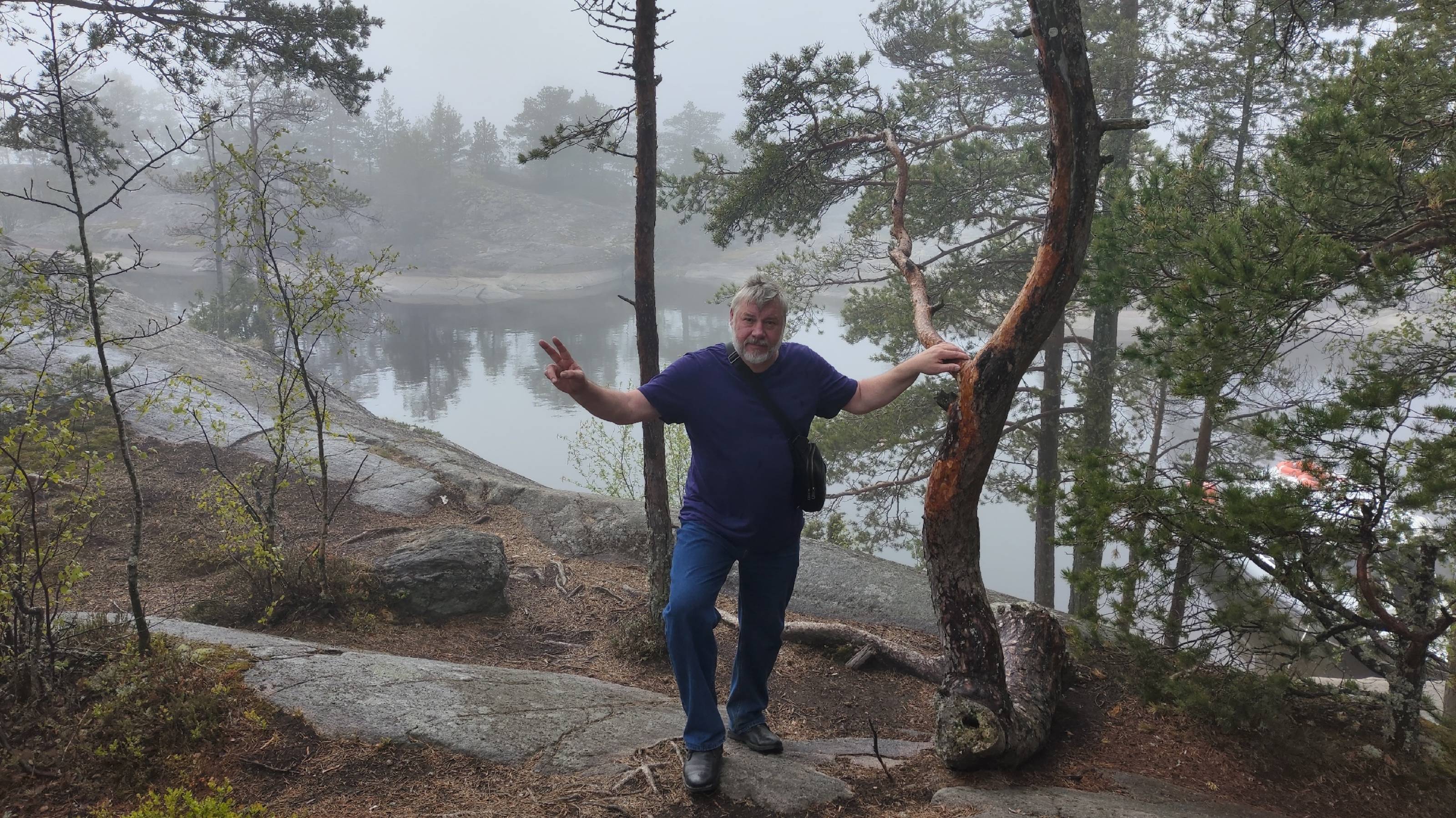 На острове Хонкасало, туман. Ладожские шхеры. смотреть онлайн