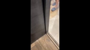 Раздвижная перегородка из тонированного стекла